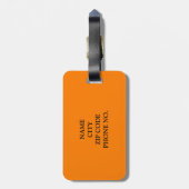 CHIC LUGGAGE TAG_BLACK/ORANGE/WEISS GEPÄCKANHÄNGER (Rückseite vertikal)