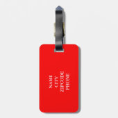 CHIC LUGGAGE TAG_BLACK/WHITE/01 RED GEPÄCKANHÄNGER (Rückseite vertikal)