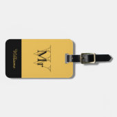 CHIC LUGGAGE TAG_"Herr" GOLD/BLACK Gepäckanhänger (Vorderseite horizontal)