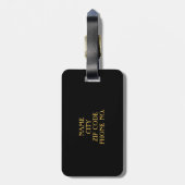 CHIC LUGGAGE TAG_"Herr" GOLD/BLACK Gepäckanhänger (Rückseite vertikal)