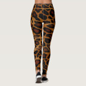 Chic Luxe Leopard Print Mit Monogramm Leggings (Rückseite)