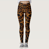 Chic Luxe Leopard Print Mit Monogramm Leggings (Vorderseite)
