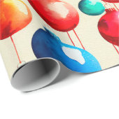 Chic Luxe Weihnachten Wasserfarbe Farben Bausteine Geschenkpapier (Rolleneckpunkt)