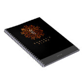 Chic luxuriös Schwarz und Gold verziert mit Monogr Notizblock (Rechte Seite)