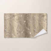 Chic Luxury Antique Gold Silver Glitzer Muster Badhandtuch Set (Handtuch)