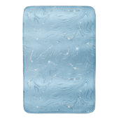 Chic Luxury Baby Blue Silver Glitzer Pattern Badematte (Vorderseite Vertikal)