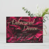 Chic Luxury Burgund Minimal Probe Abendessen Einladung (Stehend Vorderseite)