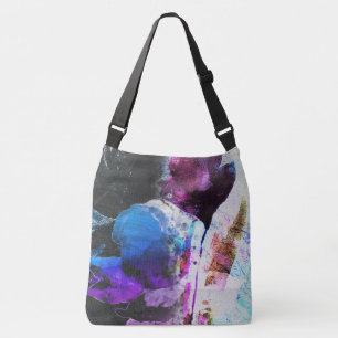 Chic Luxury Floral Art Abstrakt Tragetaschen Mit Langen Trägern