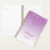 Chic Luxury Glitzer Tropfen Lila 2024 Planer (Anzeige)