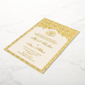 Chic Luxury Gold geometrische islamische muslimisc Folieneinladung (Gedreht)