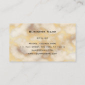 Chic Luxury Gray & Gold Marmor Muster Hintergrund Visitenkarte (Rückseite)