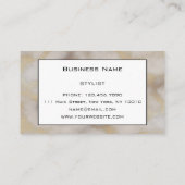 Chic Luxury Gray & Gold Marmor Muster Hintergrund Visitenkarte (Rückseite)