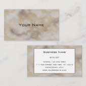 Chic Luxury Gray & Gold Marmor Muster Hintergrund Visitenkarte (Vorne/Hinten)