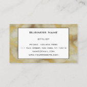 Chic Luxury Gray & Gold Marmor Muster Hintergrund Visitenkarte (Rückseite)