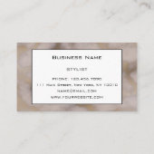Chic Luxury Gray & Gold Marmor Muster Hintergrund Visitenkarte (Rückseite)