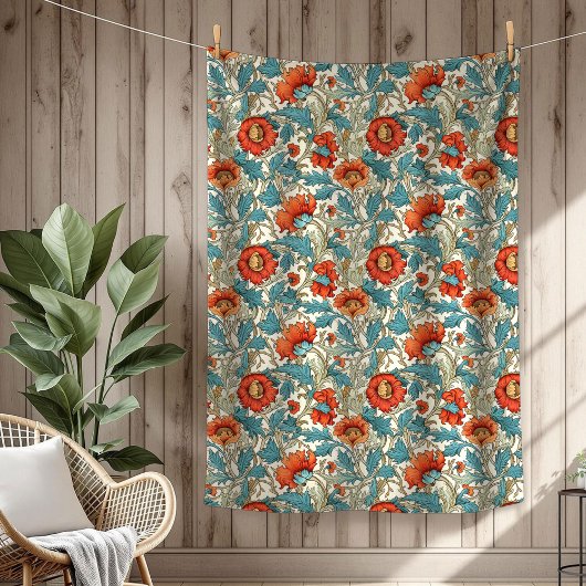 Chic Luxury Heritage William Morris Prints Fleecedecke