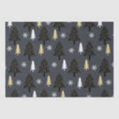Chic Luxury Modern Christmas Tree Muster Seidenpapier (Vorderseite)