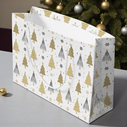 Chic Luxury Modern Gold Weihnachtsbaumen Große Geschenktüte