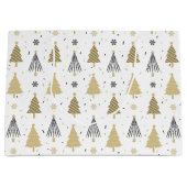Chic Luxury Modern Gold Weihnachtsbaumen Große Geschenktüte (Vorderseite)