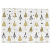 Chic Luxury Modern Gold Weihnachtsbaumen Große Geschenktüte (Rückseite)