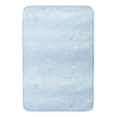 Chic Luxury Pastel Blue Silver Glitzer Pattern Badematte (Vorderseite Vertikal)