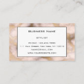 Chic Luxury Rose Gold Marmor Muster Hintergrund Visitenkarte (Rückseite)