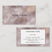 Chic Luxury Smoky White Gray & Gold Marmormuster M Visitenkarte (Vorne/Hinten)