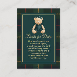 Chic Luxury Teddy Bear Baby Shower  Begleitkarte