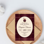 Chic Luxury Teddy Bear Baby Shower Einladung