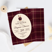 Chic Luxury Teddy Bear Baby Shower Einladung