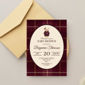 Chic Luxury Teddy Bear Baby Shower Einladung