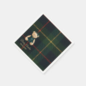 Chic Luxury Teddy Bear Baby Shower Invitation Serviette (Ecke)