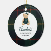 Chic Luxury Teddy Bear Baby Shower  Keramik Ornament (Links)