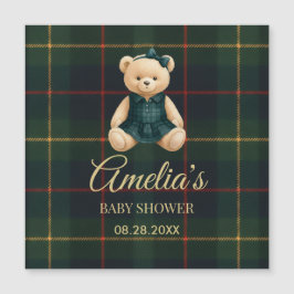 Chic Luxury Teddy Bear Baby Shower  Magnetkarte