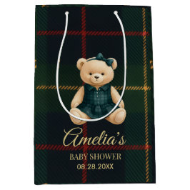 Chic Luxury Teddy Bear Baby Shower  Mittlere Geschenktüte