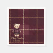 Chic Luxury Teddy Bear baby shower Serviette (Vorderseite)