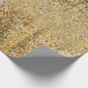Chic Luxus Gold glitzerpailletten Geschenkpapier