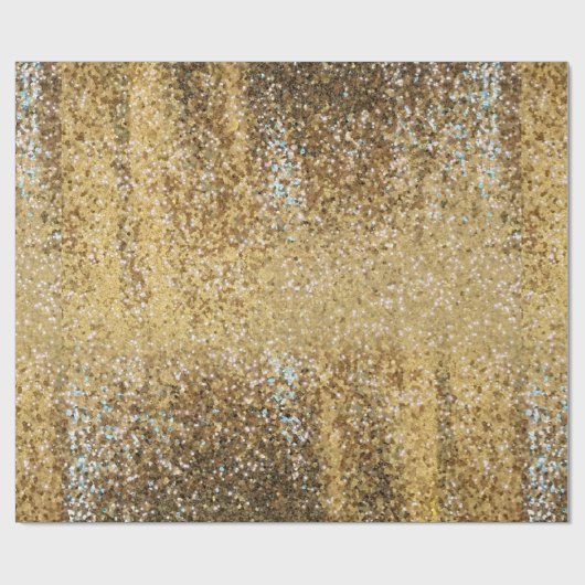 Chic-LuxusgoldGlitter Sequins Geschenkpapier (Flach)