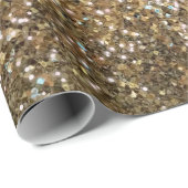 Chic-LuxusgoldGlitter Sequins Geschenkpapier (Rolleneckpunkt)