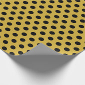 Chic M Gold Wrapping Paper mit schwarzem Dot-Muste Geschenkpapier (Ecke)
