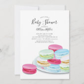Chic Macaroon Baby Shower Einladung (Vorderseite)