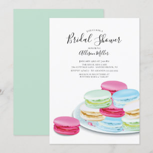 Chic Macaroon Bridal Dusche Einladung