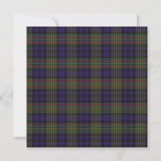 Chic MacLellan Tartan Karierte Custom Holiday Part Einladung (Rückseite)