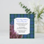 Chic MacThomas Tartan Kariert Heather Wedding Einladung (Stehend Vorderseite)