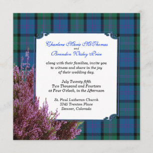 Chic MacThomas Tartan Kariert Heather Wedding Einladung