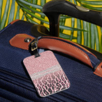 Chic Mädchenhaft Rosa Leopard Tierdruck Glitter Bi