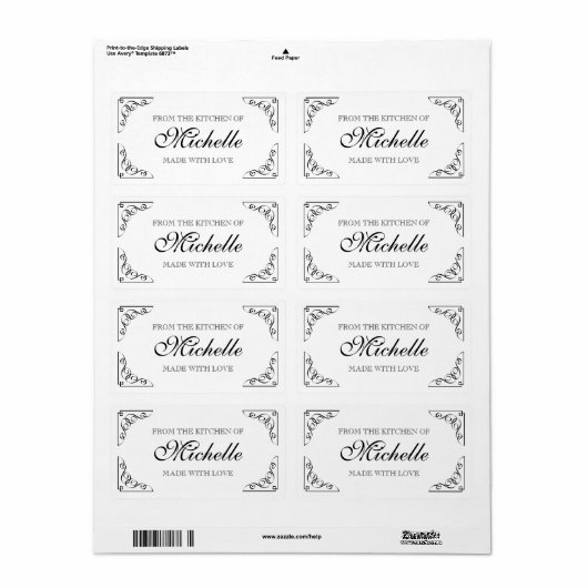 Chic Made with Liebe From the kitchen label (Vorne)