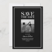 Chic Magazine Stil Save the Date Einladung (Vorderseite)
