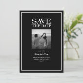 Chic Magazine Stil Save the Date Einladung (Stehend Vorderseite)
