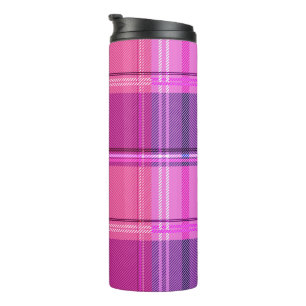 Chic Magenta Berry Karo-Ästhetik Thermosbecher